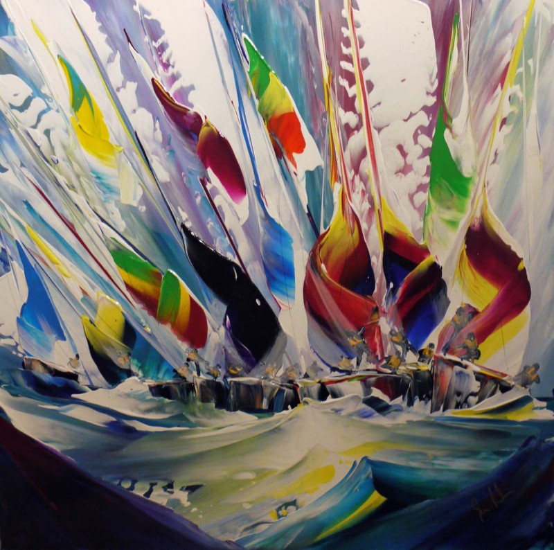 Artist - Jan Nelson _ Title - Windy conditions _ Medium - Acrylic on board