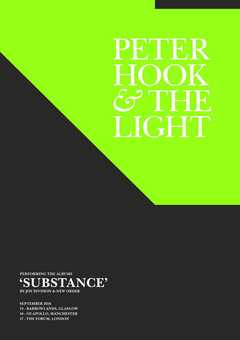 The Light Substance UK Tour Poster JD