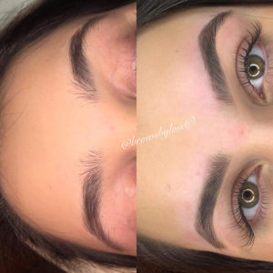 Before and after HD brows