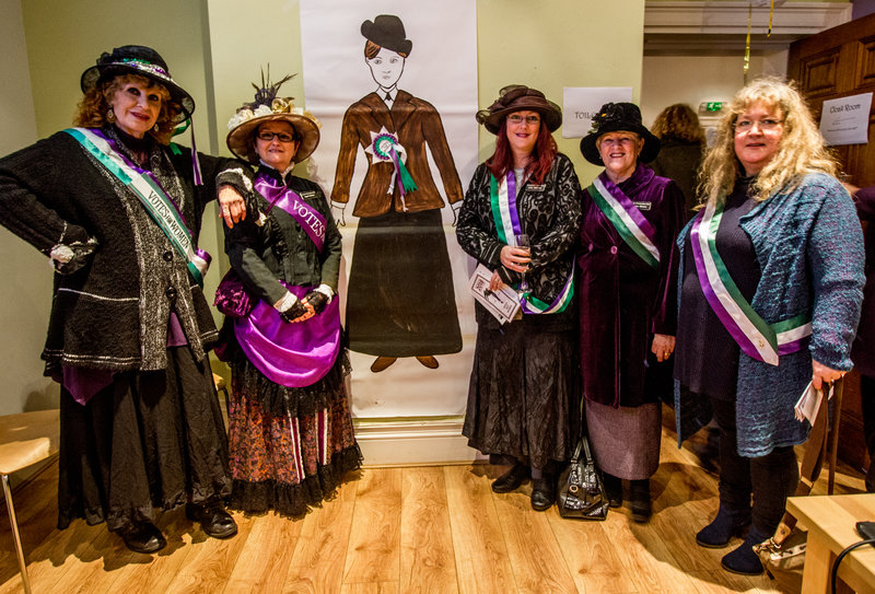 Friends of Wythenshawe Hall dressed as suffragettes. Photo by Elspeth Moore