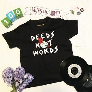 The Deeds Not Words Collaboration T-shirt