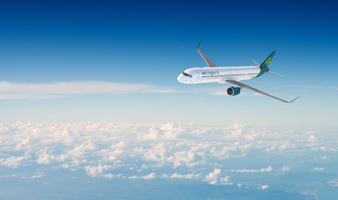 Aer Lingus Plane in sky
