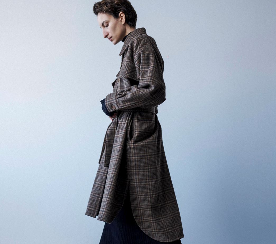 A Line checked oversized shirt coat, £717, from Wolf and Badger